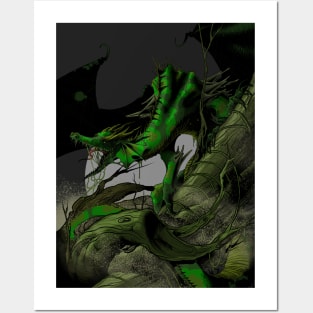 Dungeons, Dice and Dragons - Green Dragon Posters and Art